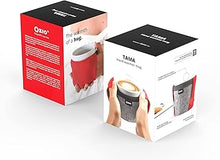 Carica l'immagine nel visualizzatore di Gallery, Ozio Tazza Scaldamani in Ceramica Gres Fodera in Lana per Colazione, Cappuccino, Latte, Thè, Tisana - Regalo Originale 400m