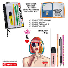 Carica l'immagine nel visualizzatore di Gallery, DIARIO TINTA UNITA/STABILO DONNA DI CUORI
