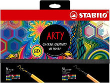 Carica l'immagine nel visualizzatore di Gallery, Set Creativo - STABILO ARTY - Cofanetto da 68 - con 34 Fineliner STABILO point 88 &amp; 34 Pennarelli Premium STABILO Pen 68
