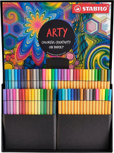Carica l'immagine nel visualizzatore di Gallery, Set Creativo - STABILO ARTY - Cofanetto da 68 - con 34 Fineliner STABILO point 88 &amp; 34 Pennarelli Premium STABILO Pen 68
