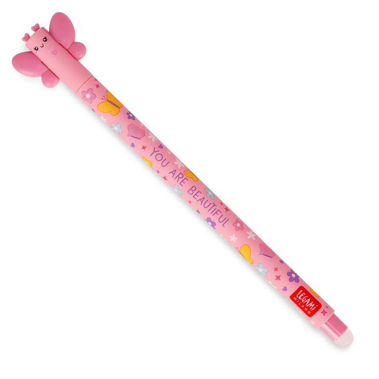 PENNA GEL CANCELLABILE LEGAMI FARFALLA INCHIOSTRO ROSA