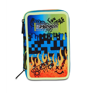 Astuccio 3 Zip Scribbled Flame Seven - 2026