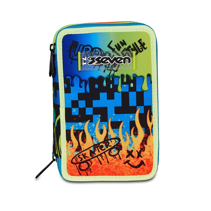 Astuccio 3 Zip Scribbled Flame Seven - 2026
