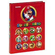 DIARIO NON DATATO SUPERMARIO ROSSO CON PERSONAGGI