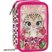 Carica l'immagine nel visualizzatore di Gallery, ASTUCCIO 3 ZIP WWF LEOPARDO
