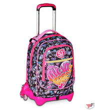 Carica l&#39;immagine nel visualizzatore di Gallery, Trolley scuola SJ Jack 3 ruote Game Led Girl
