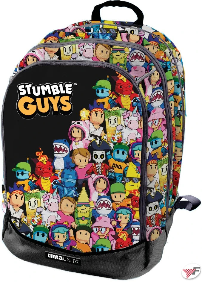 ZAINO DREAM CROSS STUMBLE GUYS NERO IN PU - 28LT - 39X23X44 - 62071