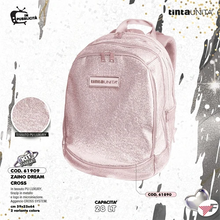 Carica l&#39;immagine nel visualizzatore di Gallery, ZAINO DREAM CROSS GLAM ROSA IN PU LUXURY - 28LT - 39X23X44
