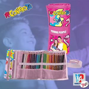 ASTUCCIO ROTOLO COLORI ME CONTRO TE 24 PASTELLI TINTA UNITA