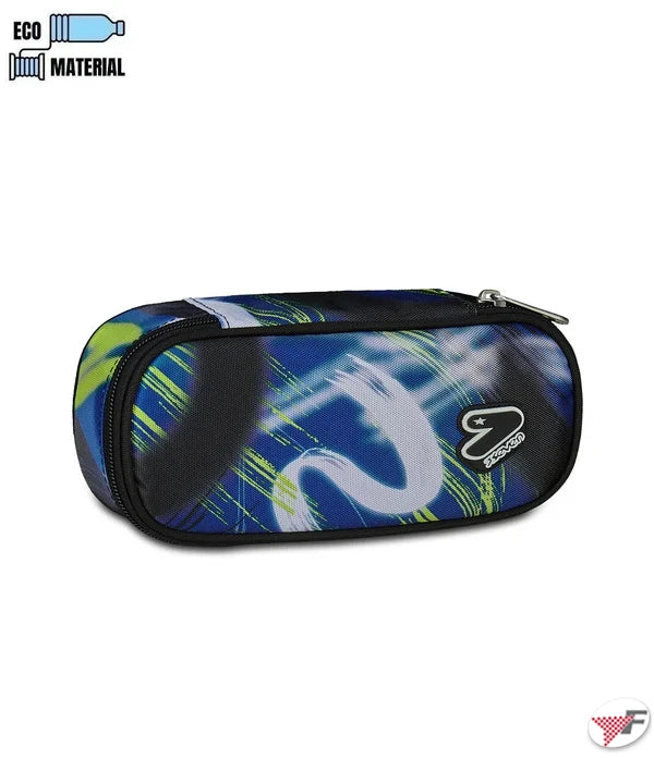 Astuccio scuola Seven Round Plus The Double Blue Deep