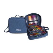 Carica l'immagine nel visualizzatore di Gallery, VALIGETTA PREMIUM TINTA UNITA  ART BOX 144 PASTELLI BLU
