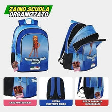 Carica l'immagine nel visualizzatore di Gallery, ZAINO SCUOLA SKIFIDOL ITALIAN BRAINROT TUNG TUNG SAHUA 44CM
