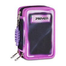 Carica l'immagine nel visualizzatore di Gallery, ASTUCCIO 3 ZIP SEVEN SHADOWS OF COLOR NERO ROSA
