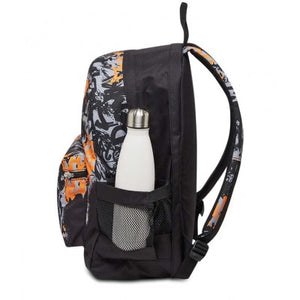 Zaino Scuola Reversibile New The Double Seven® con Cuffie Wireless - Spray Drip Nero