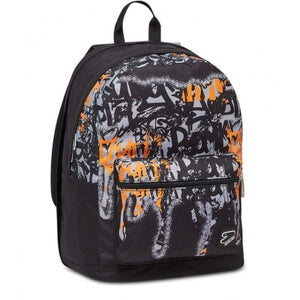 Zaino Scuola Reversibile New The Double Seven® con Cuffie Wireless - Spray Drip Nero